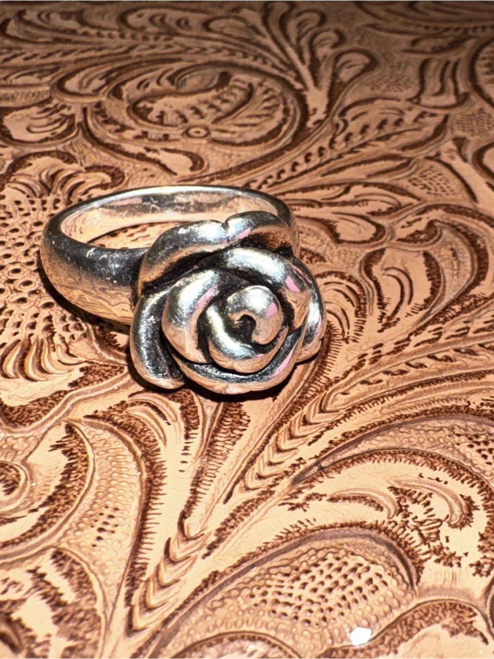 Sterling Silver Rose Ring